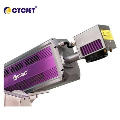 Online Laser Marking Machine Fly Industrial For Pet Bottle 30W