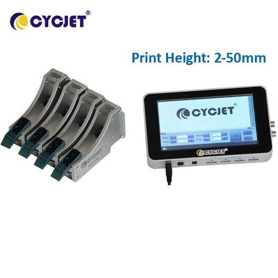 4 Print Heads Thermal Inkjet Printer High Resolution 185DPI 50mm Print Height