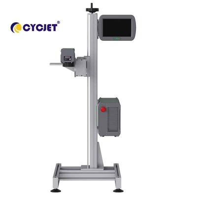 30W Fiber Laser Marking Machine Plastic Pipe Logo Printing Fly Laser Printer